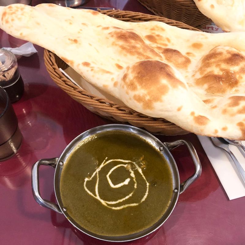 Aセット（サグチキン）(ハッピー ネパール&インド料理レストラン 大和店)