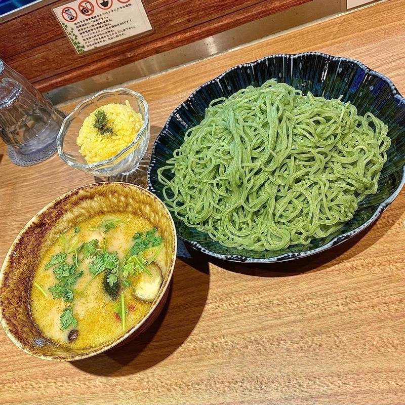 Green Green Curry つけそば(鶏Soba Toraや)
