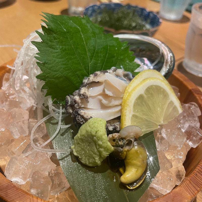 あわびの刺身(マルサ水産 四軒家店)