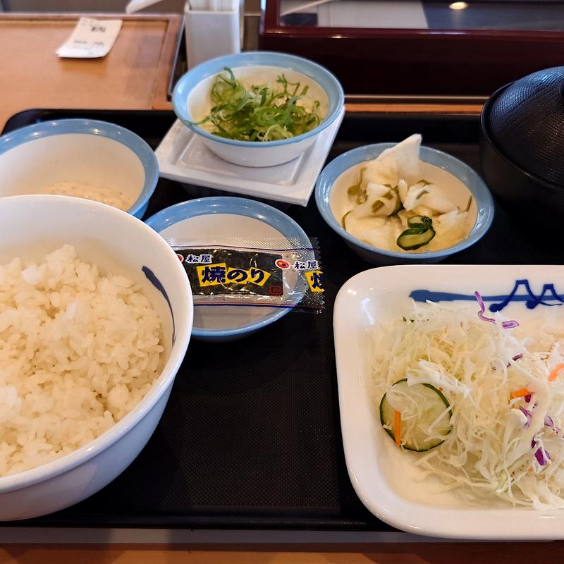 ソーセージエッグとろろ定食＋納豆(松屋 郡山芳賀店 )