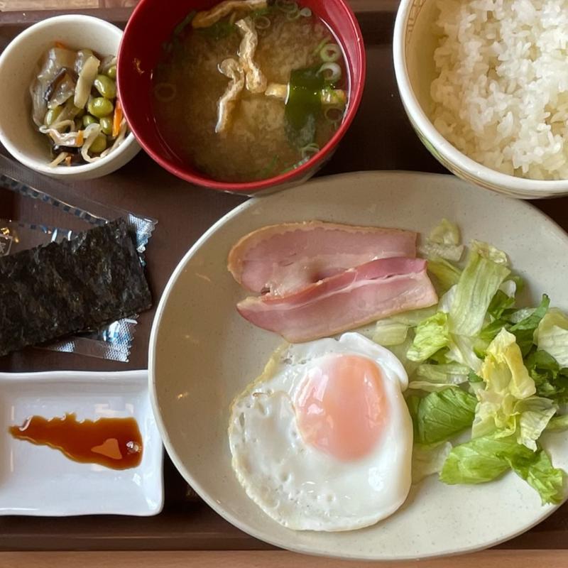 ベーコンエッグ朝食ミニ(すき家 横浜日野中央店)