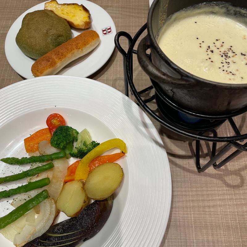 チーズフォンデュ　ベジタブルプレート(ブレッドガーデン イオンモール広島府中店 )