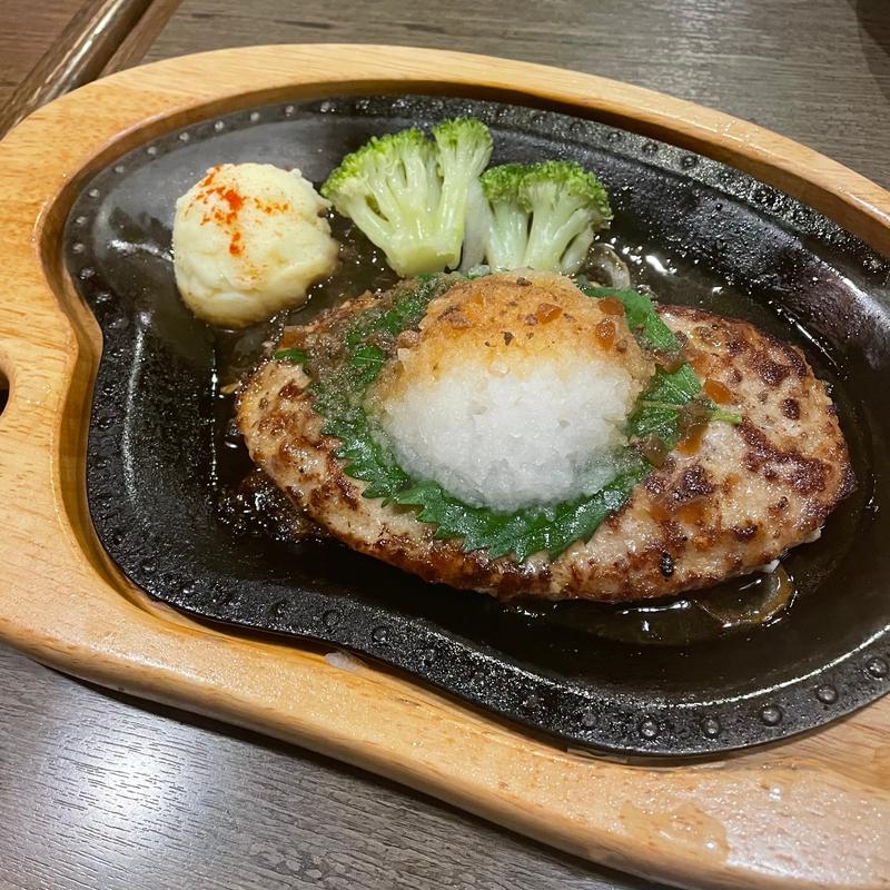 おろしそバーグステーキ(びっくりドンキー 本通店 )