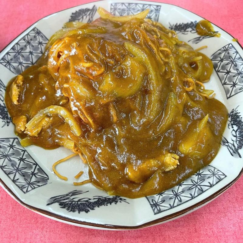 カレー焼きそば(中華料理 萬福)