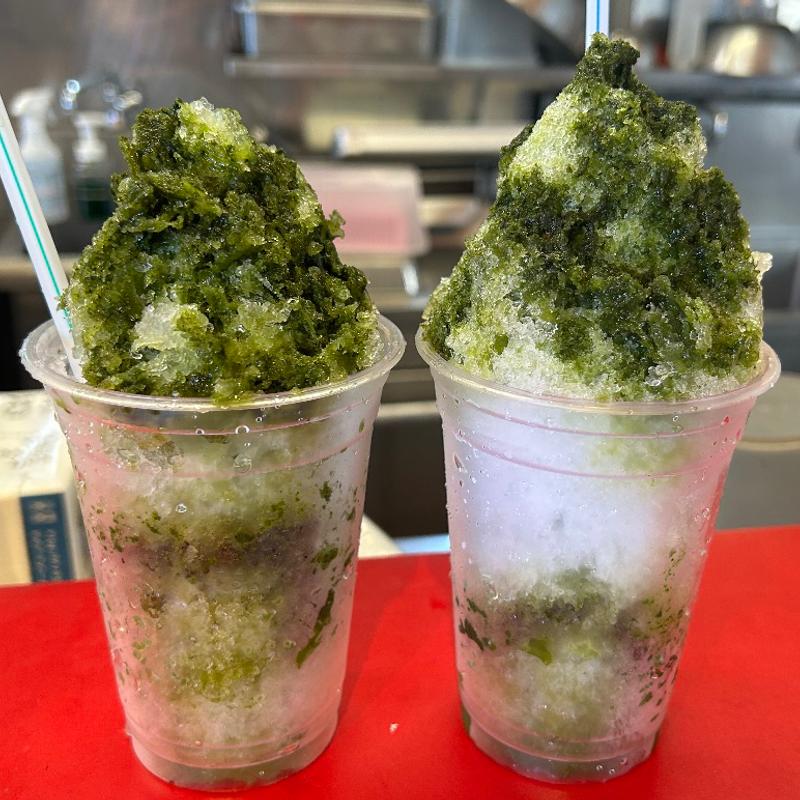 ミルク抹茶かき氷(京都嵐山 サガパー 本店)