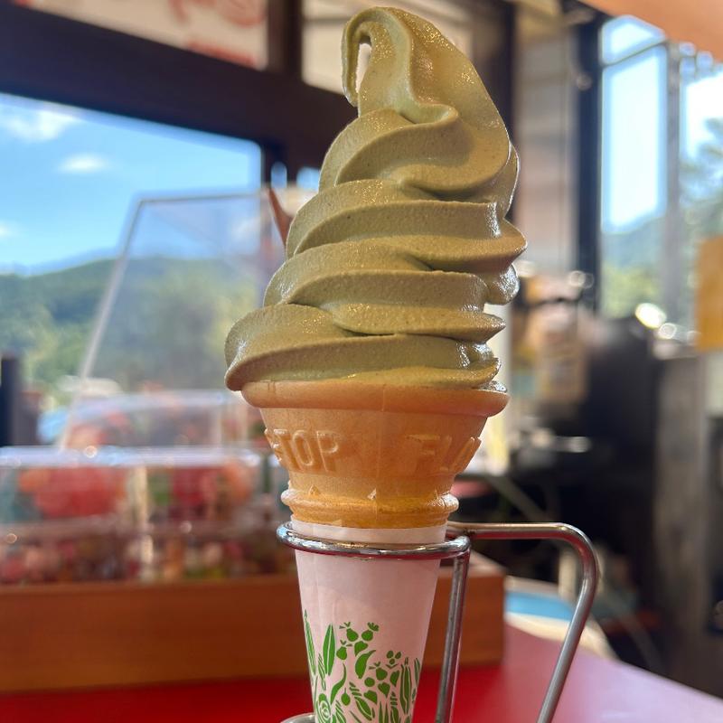 八ツ橋付京抹茶ソフト(京都嵐山 サガパー 本店)