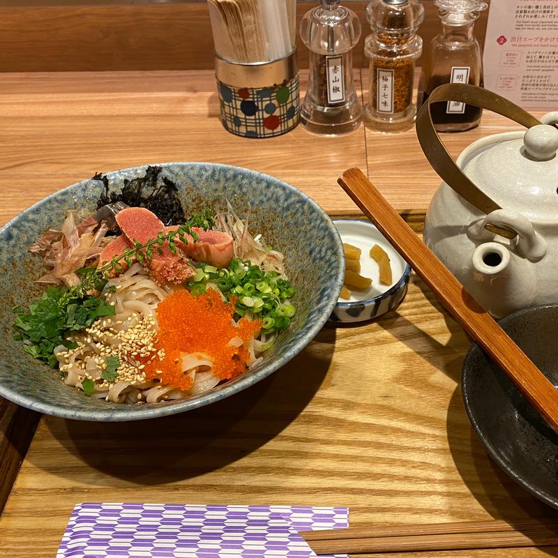 冷たいお出汁のたらこスパゲッティ(東京たらこスパゲティ 渋谷店)