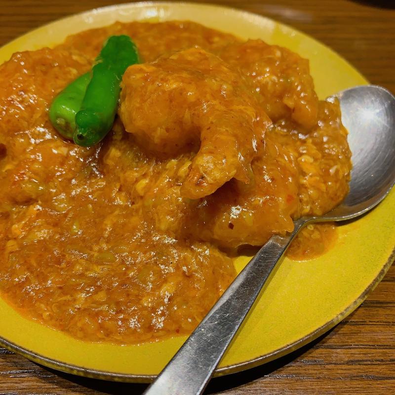 海老のチリソース煮(侑久上海 THE BUND 天神店)