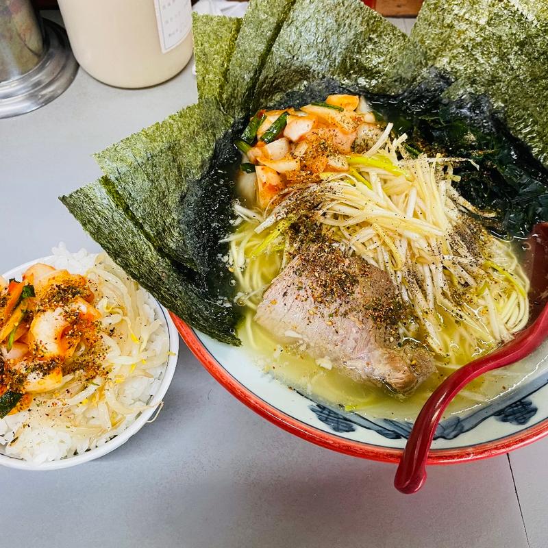 塩ラーメン＋ネギ＋海苔＋半ライス(ラーメンショップ 122号騎西店)