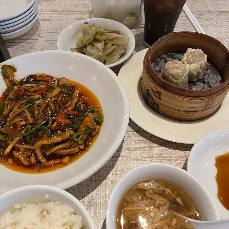 豚肉とピーマンの魚香ソース炒めランチセット(新宿 チャイナドール)