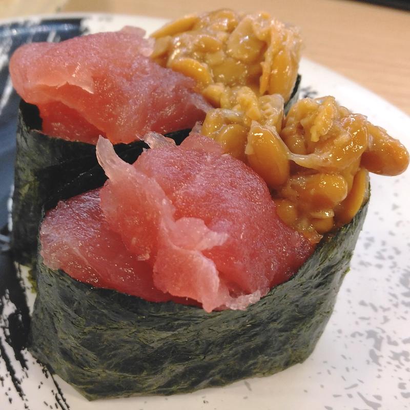 まぐろ納豆軍艦(回転寿司みさき 仙台クリスロード店)