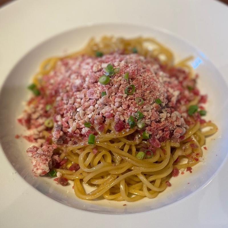 十勝牛トロパスタ　山わさび添え(ISO)