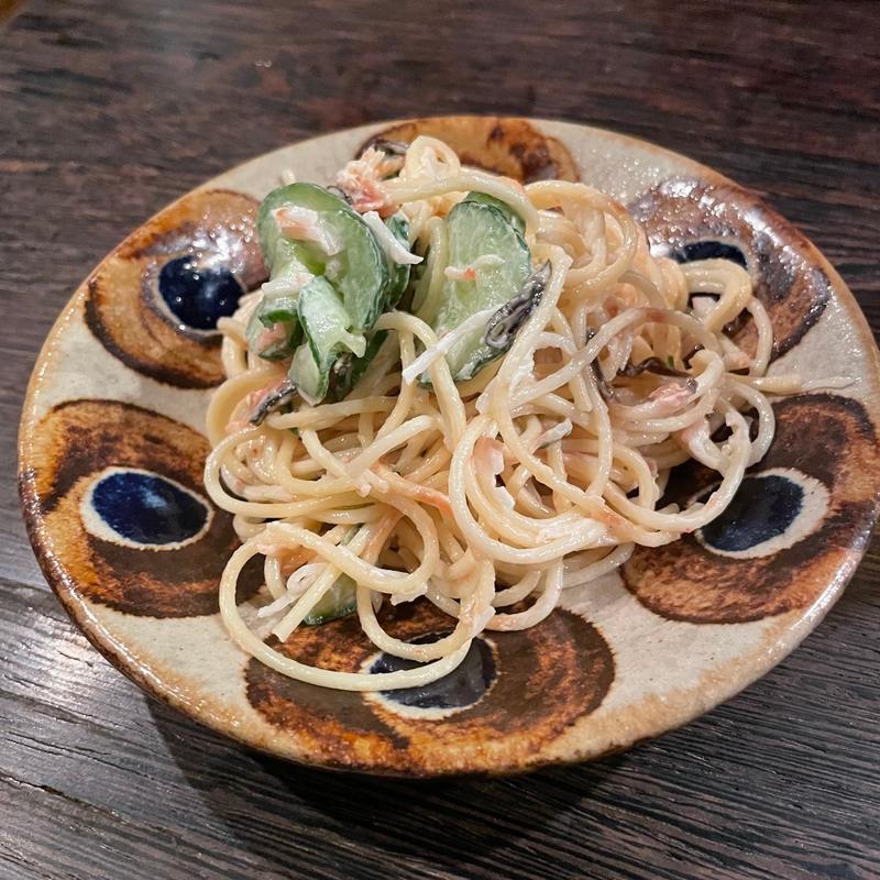 カニカマときゅうりのスパサラ(ニコノスタンド)