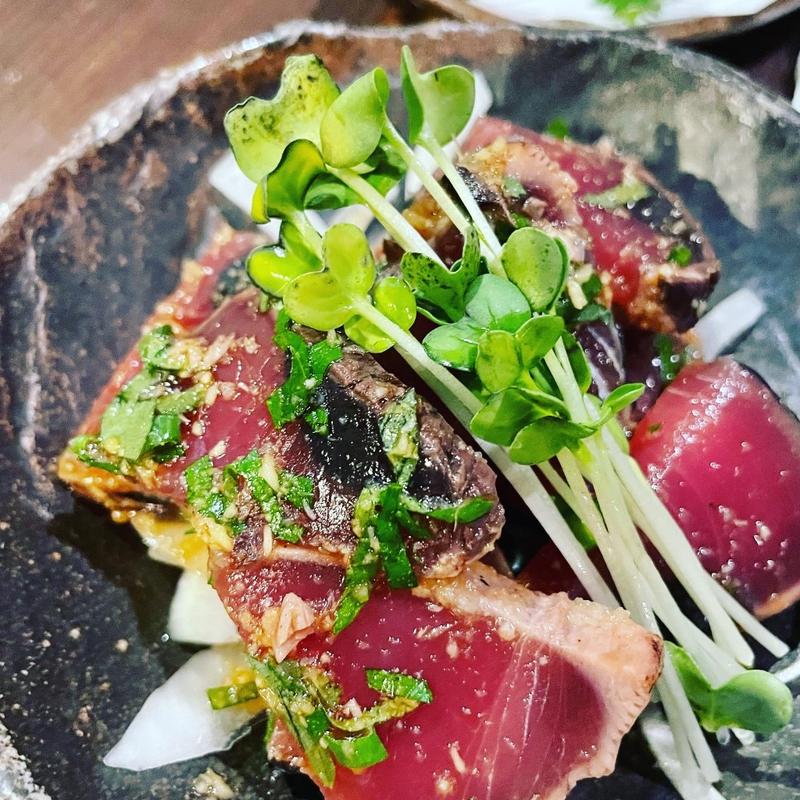 枕崎産カツオのたたき(薩摩だれやめ処 まえわり屋 )