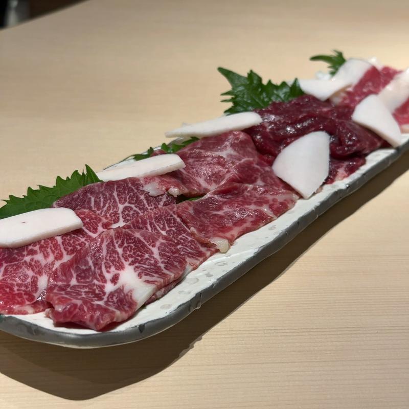 馬刺し3種盛り(祇園 馬肉料理 馬翔)