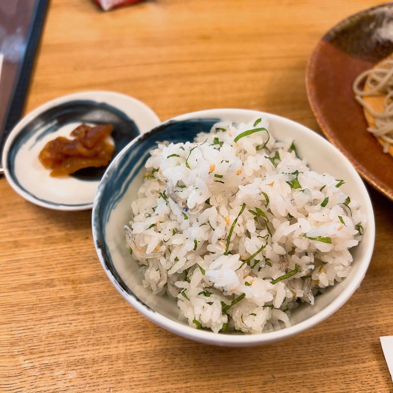 じゃこと大葉のまぜご飯(手打そば乃田)