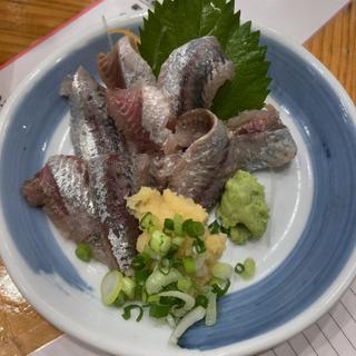 いわしの刺身(立ち食い寿司 大松)