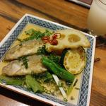 豆あじの南蛮漬け(蕎麦前ながえ、)