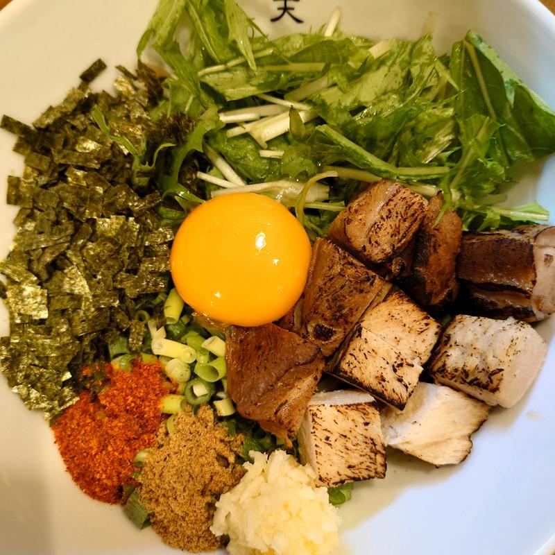 名物まぜそば(麺や 大黒天 葛飾店)