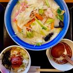 360長崎ちゃんぽんうどん＆ミニネギトロ丼(味の民芸　 北浦和店)