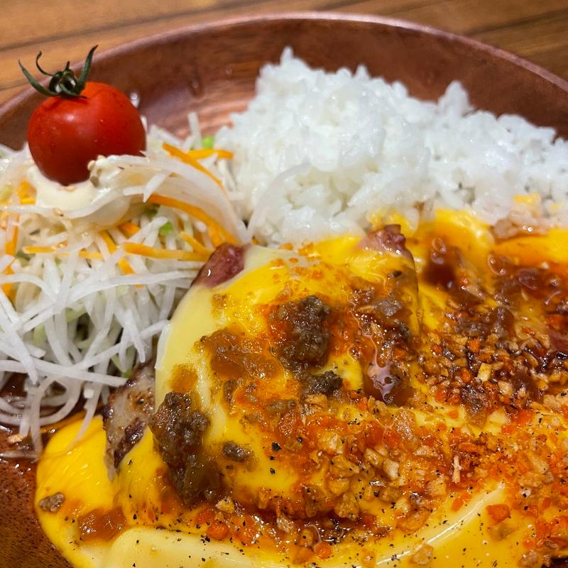 ガーリックベーコンメルティーチーズバーグディッシュ(びっくりドンキー ゆめタウン飯塚店)