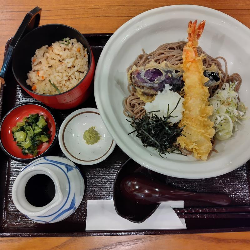 大海老天おろしそば定食(信州そば処 そじ坊 プリコ垂水店)