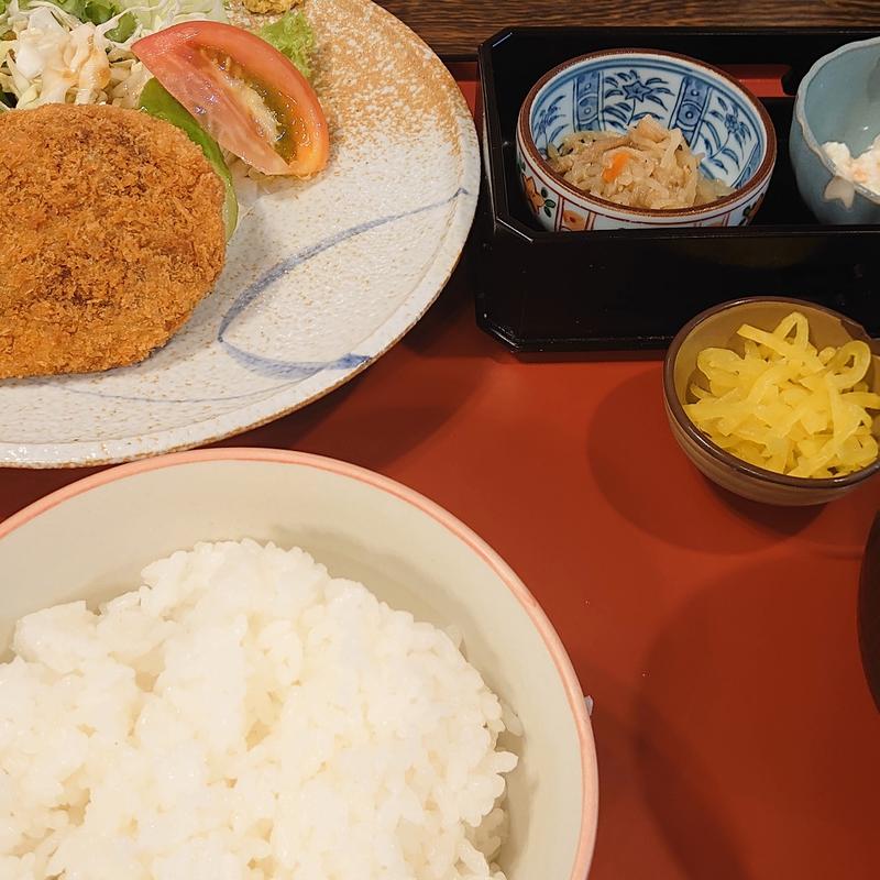 メンチカツ定食(雨風食堂 （アマカラショクドウ）)