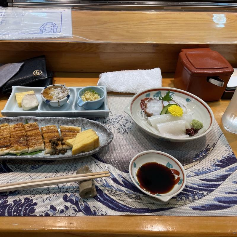 穴子　烏賊刺し　お通し(寿し安)