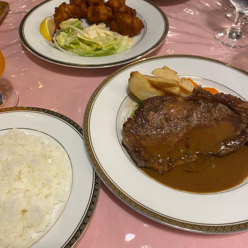 ステーキセット パン又はライス(ボンジュール )