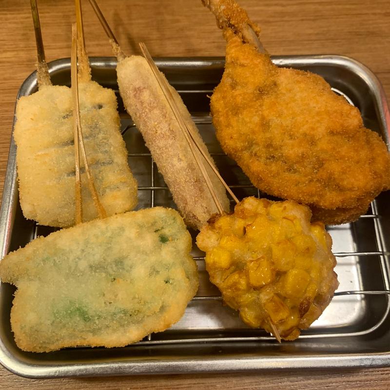 夏の串5本セット(串かつ でんがな 新宿西口ハルク店 )