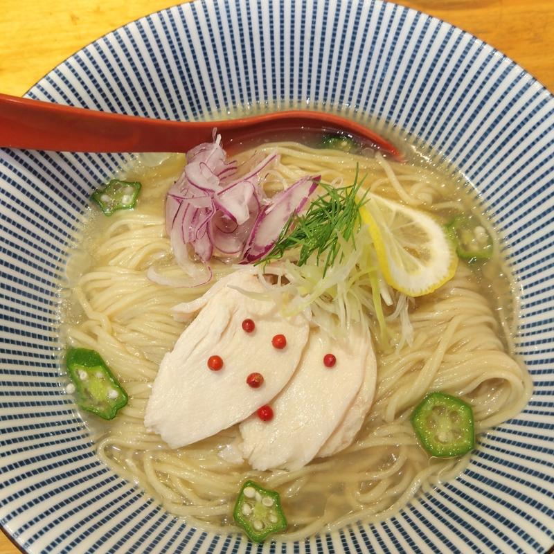 牡蠣と焼あごの冷やし麺(焼きあご塩らー麺 たかはし 上野店 )