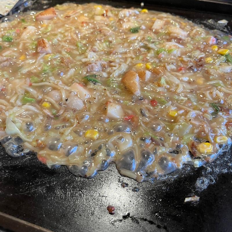 もんじゃ焼き　明太子もち(月島もんじゃ もへじ 上野分店)