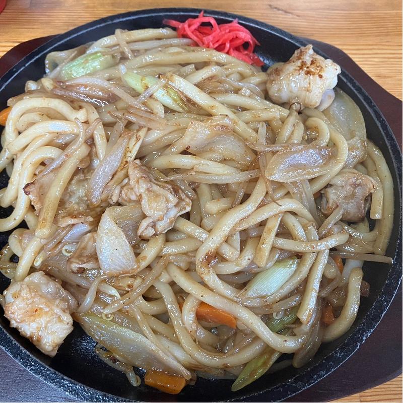 ホルモンうどん(お好み焼　みさき )