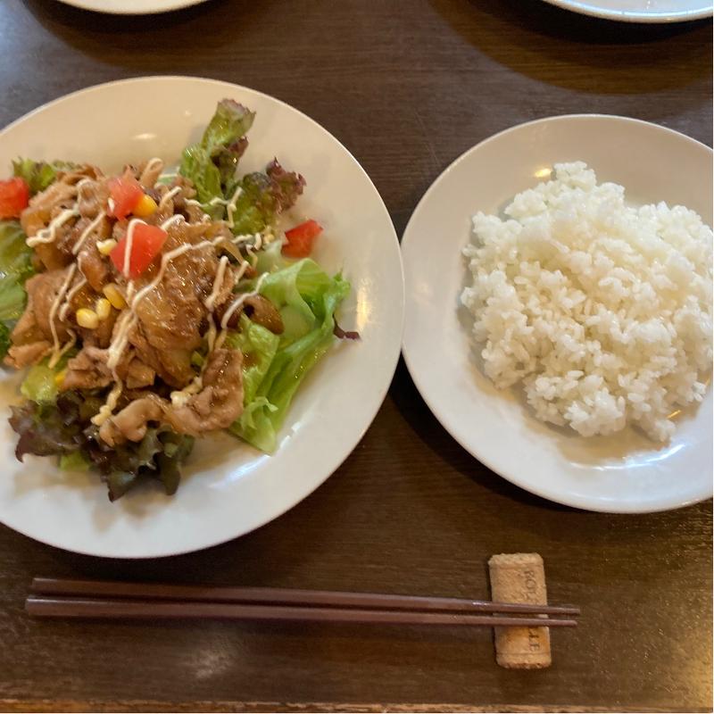 ポーク生姜焼きサラダ仕立て(レストランVERY)