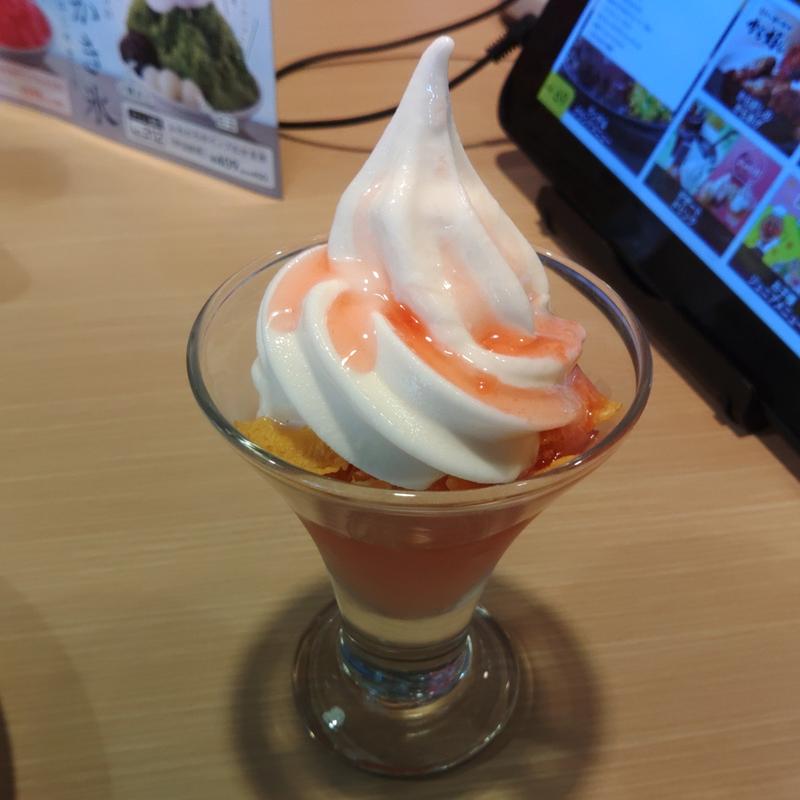 白桃ゼリー&ソフトクリーム(ガスト 一関店 )