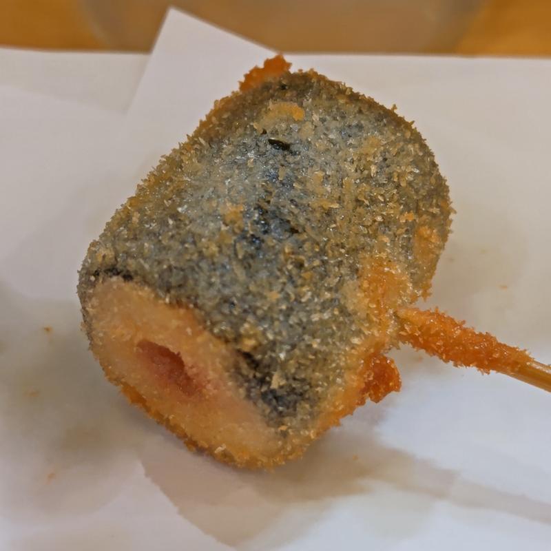 紅しょうがちくわ(串揚げとワイン はち2nd)