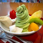 栗あん抹茶ソフト