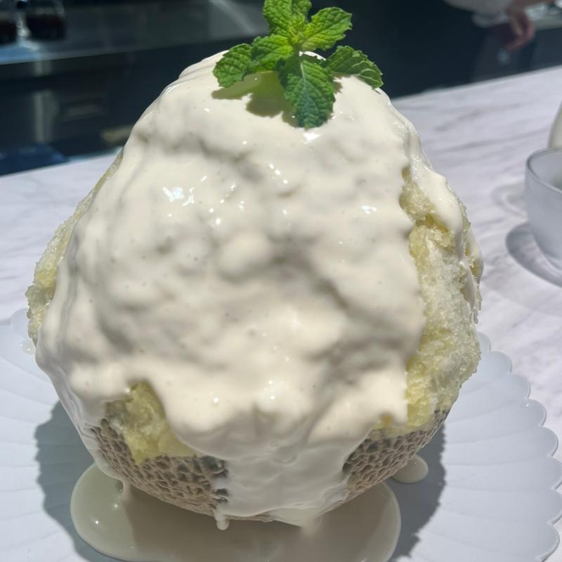 メロンのかき氷(ATELIER KATO)