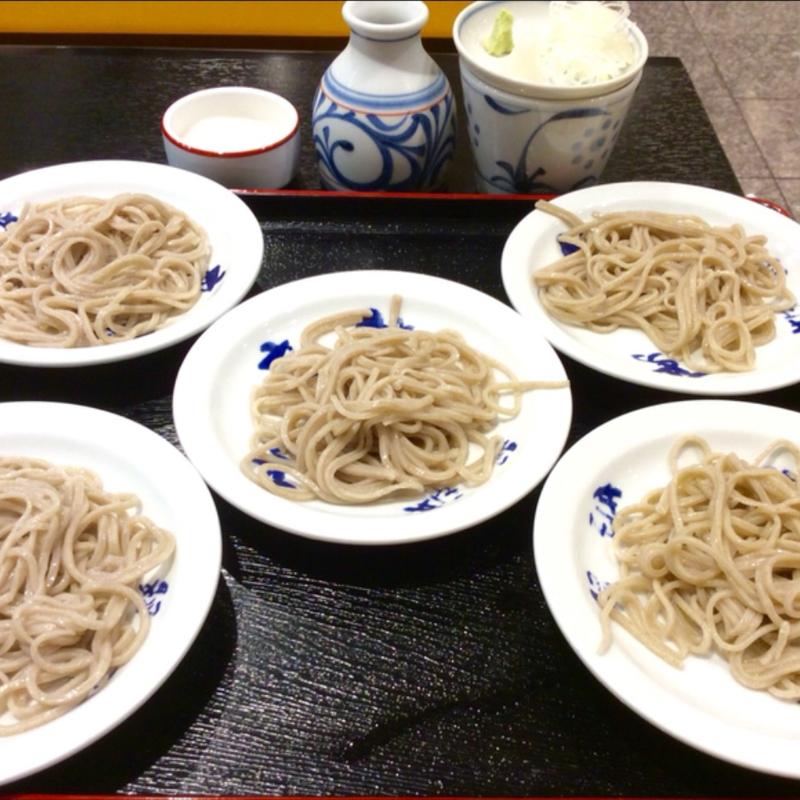 皿そば(石挽蕎麦 御座候 グランフェスタ店)
