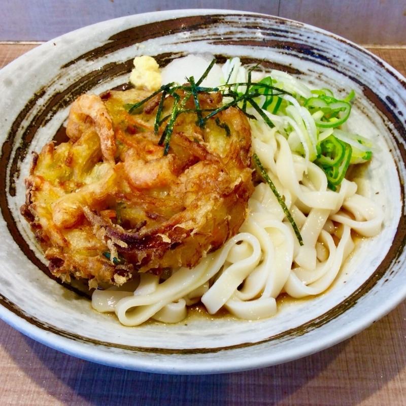 冷やしおろしかき揚げきしめん(住よし JR名古屋駅5・6番線)
