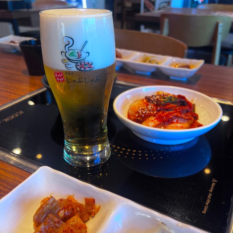 生ビール(ドゥンチョンしゃぶしゃぶ カンジャンケジャン 등촌샤브샤브 간장게장)