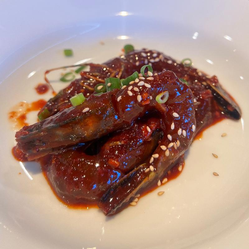 ヤンニョム海老(ドゥンチョンしゃぶしゃぶ カンジャンケジャン 등촌샤브샤브 간장게장)