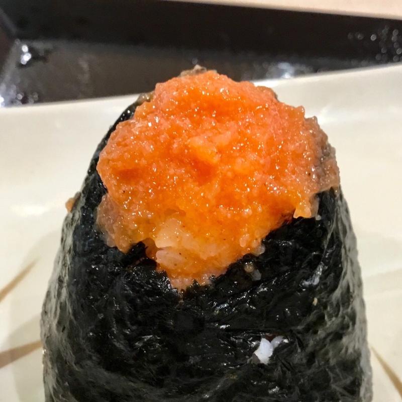 明太子おむすび(丸亀製麺イオンモール鶴見緑地)