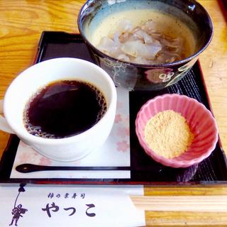葛きりセット＋コーヒー(柿の葉寿司 やっこ )