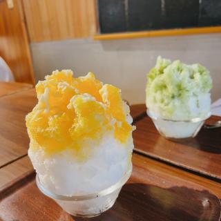かき氷 マンゴー +練乳(枚方凍氷 )