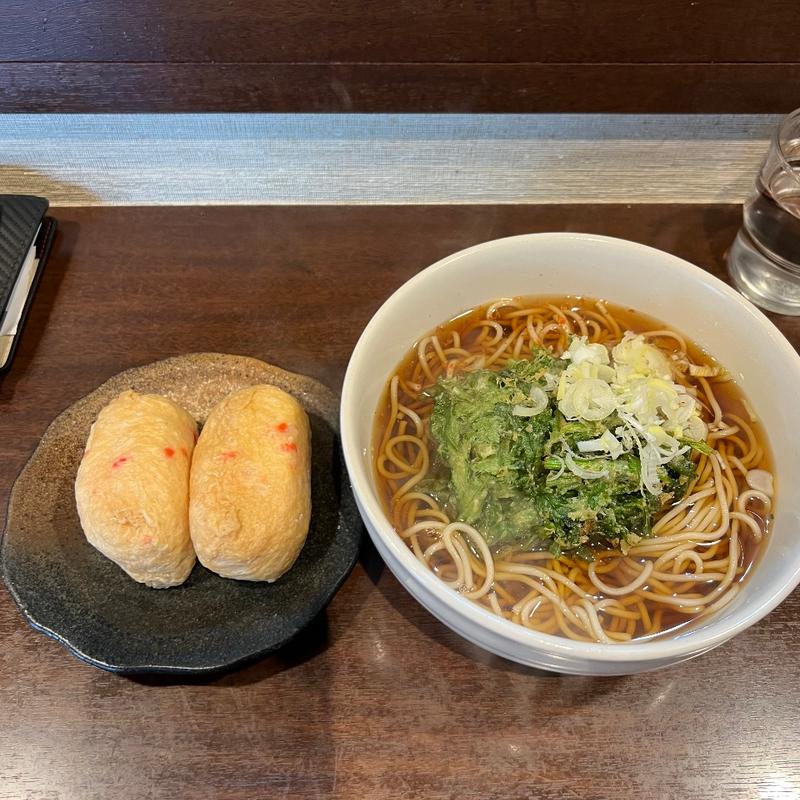 春菊天そば　いなり2ケ(そば滝)