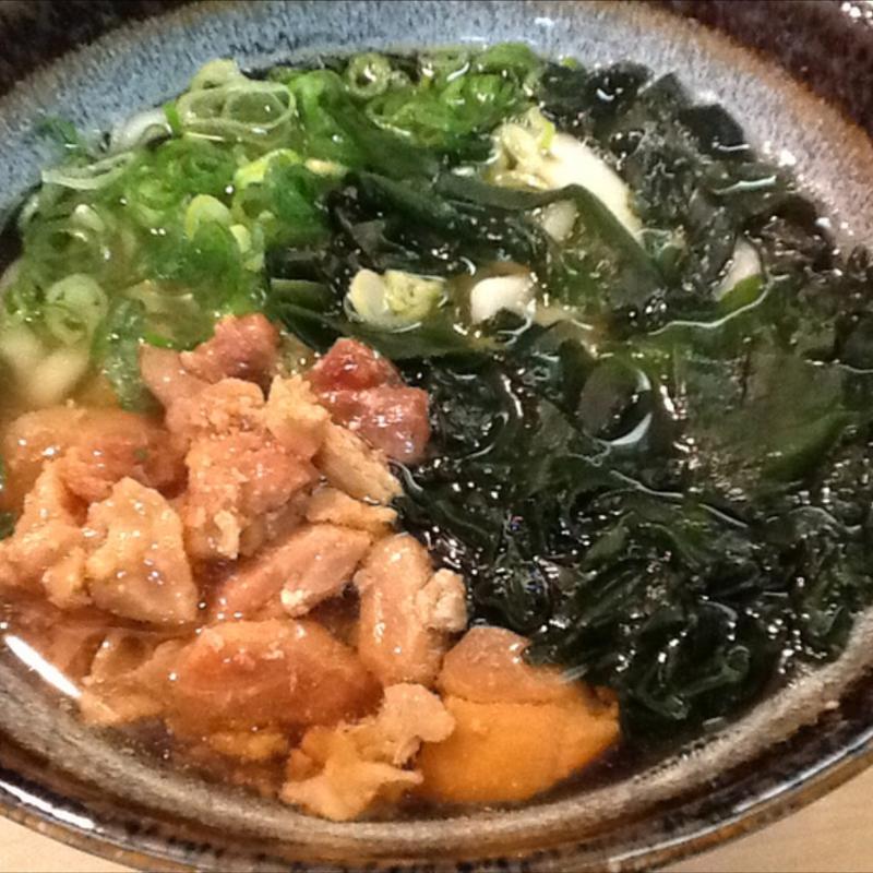 かしわうどん(玄海うどん店)