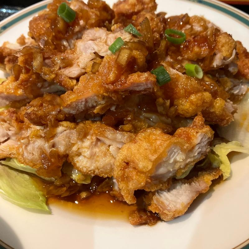 油淋鶏の日替わりランチ(家庭料理富久)