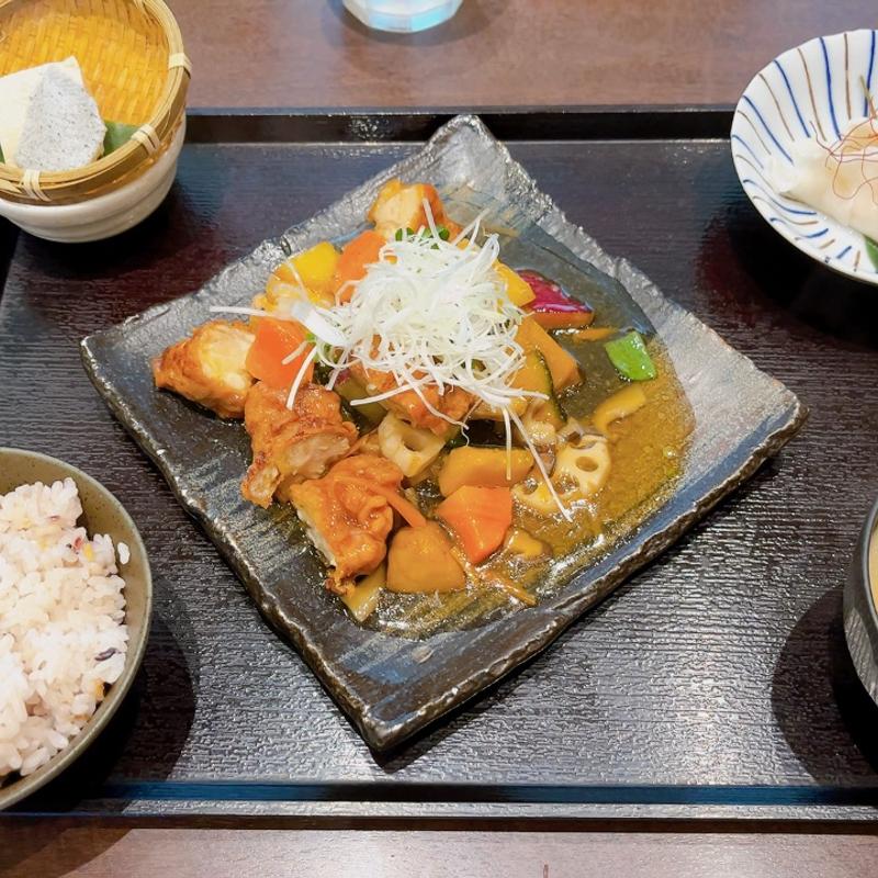 豆乳唐揚げ甘酢ランチ(三代目 茂蔵 ベルモール宇都宮店 （さんだいめ しげぞう）)