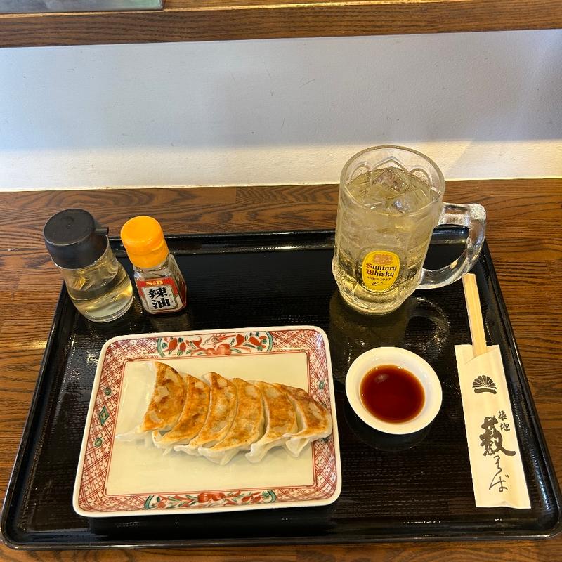 築地の肉餃子(築地薮そば)